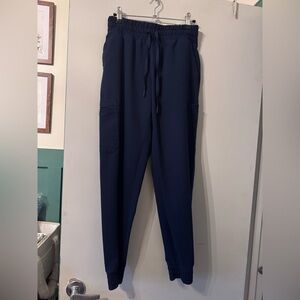 Jaanuu Navy Blue Jogger Scrub Pants